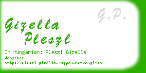 gizella pleszl business card